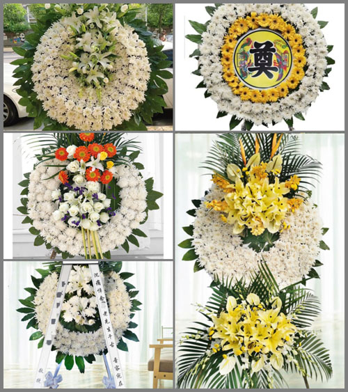 山东济宁鱼台县鱼城镇胡阁村花圈速递